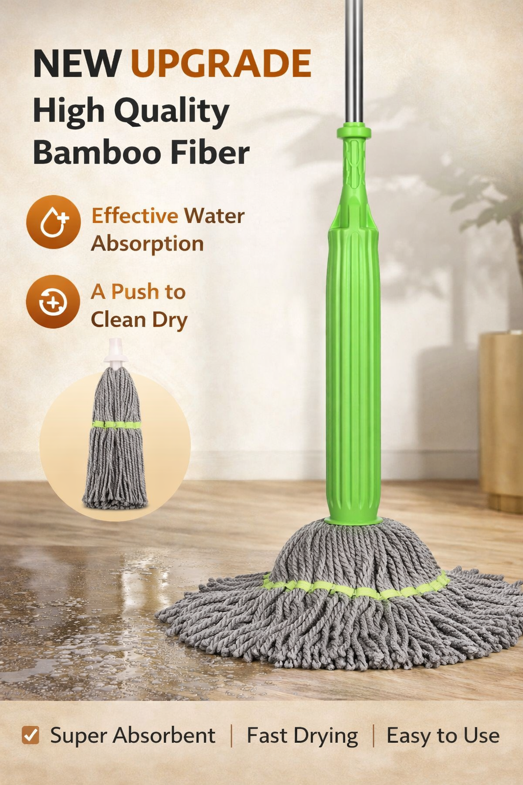 Premium Microfiber Floor Cleaning Mop – Durable & Easy to Use